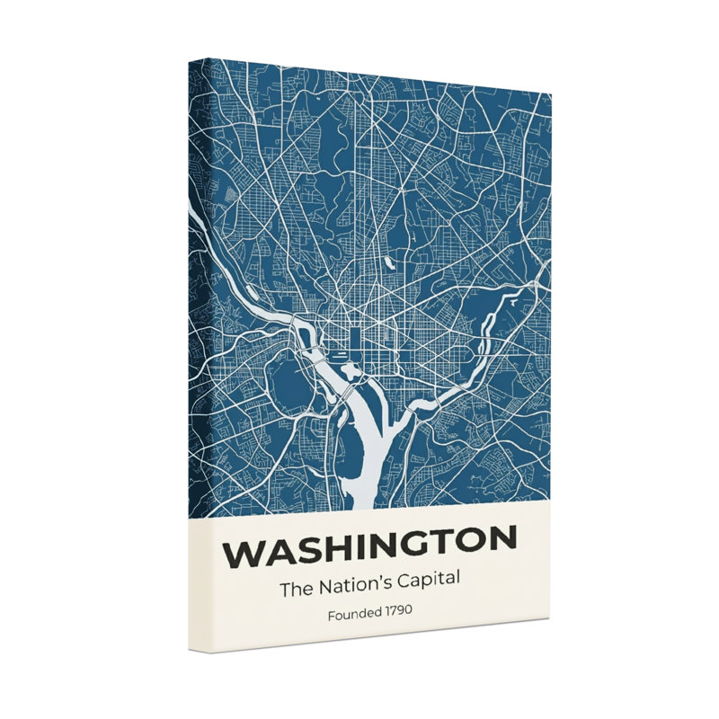«Scenic & Cityscapes Washington Map Design», reproduction d'art, H 30 po x l 20 po
