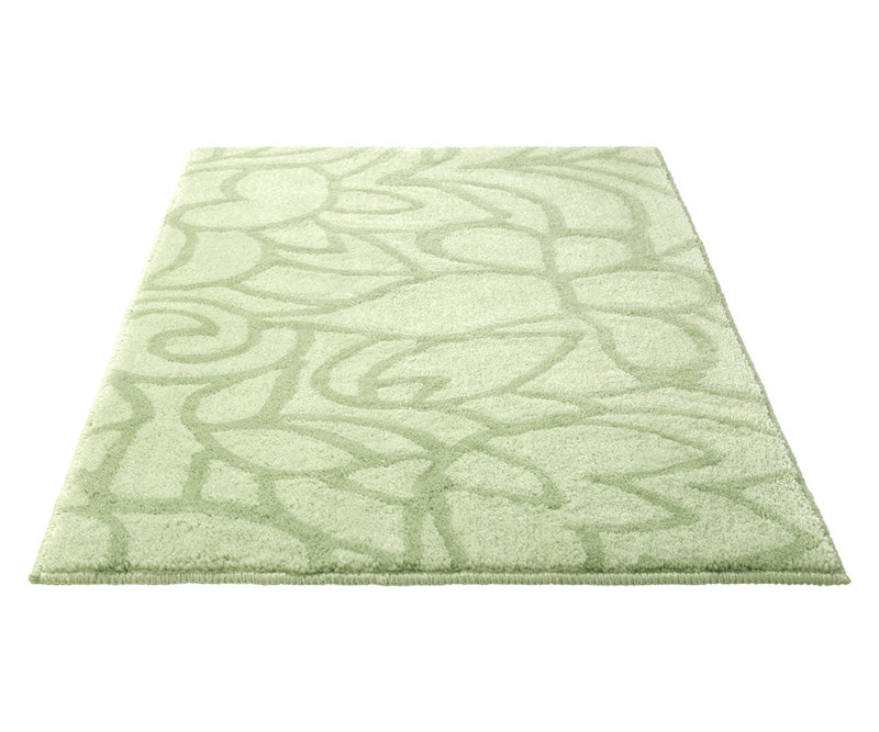Flower Shower Bath Mat, 60cm W x 100cm D, Green