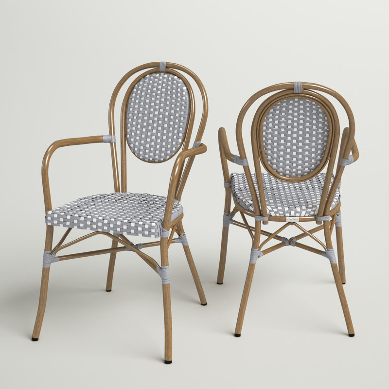 Chaise de salle à manger Pim, Gris / blanc