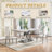White Modern Faux Marble Top With Double X Mirrored Pedestal Base Dining Table Set-116257427-116257431-122921154