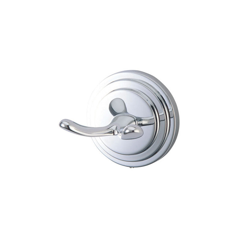 Milano Wall Mounted Manhattan Robe Hook, Polished Chrome