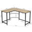 Charo L-Shaped Metal Base Writing Desk