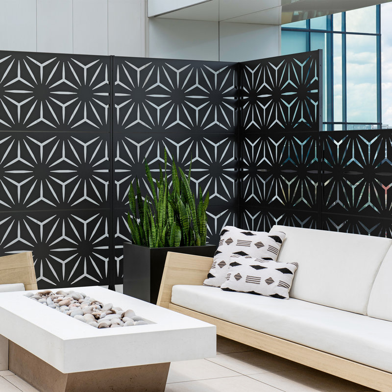 Screen Series Black Plastic Quadra Pattern Screen Set