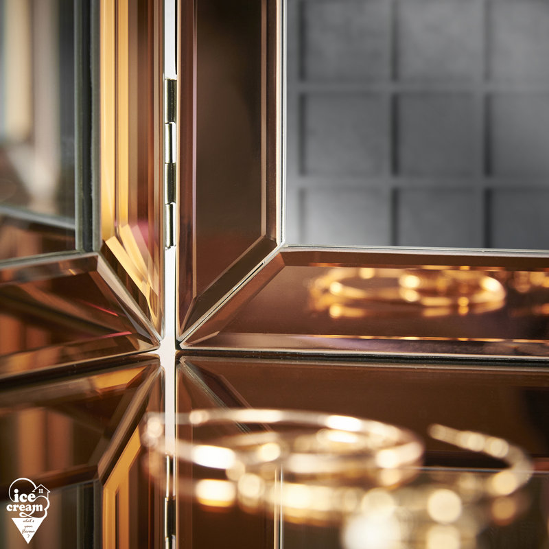 Delaplaine Glass Mirror, Rose Gold