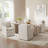 Hidar Upholstered Dining Armchair with Casters-1755915664