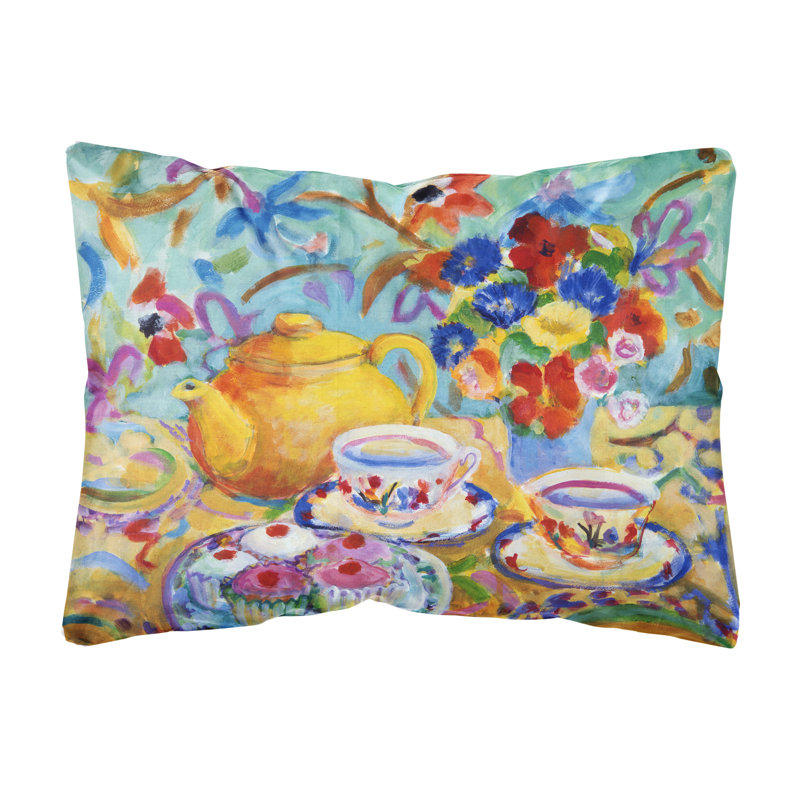  Coussin intérieur / extérieur en tissu Tea par Wendy Hoile