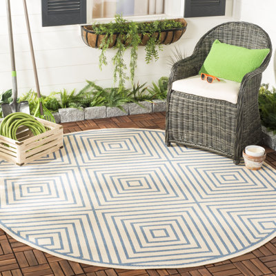 Mckenzie Geometric Hand Woven Indoor / Outdoor Area Rug