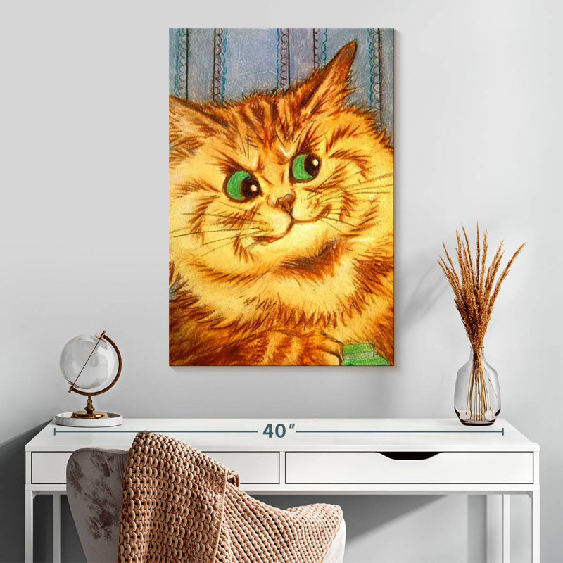 Brampt Quizzical Cat, 30" H x 20" W