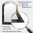 White Gold Cherry Blossom Botanical Florals I - Cherry Blossom Arch Decorative Mirror, White Asymmetrical Wall Mirror, Printed Metal Art-444464445