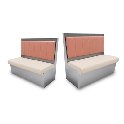 Banc rembourré en similicuir de style industriel