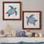 Bubble Blue Turtle I - ensemble de 2 peintures sur toile encadrées-1146726252-1146726253