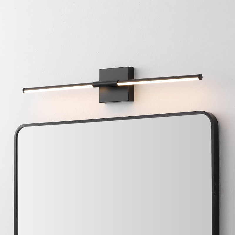Gallatin 1 - Light LED Dimmable Armed Sconce, Black, 4.25" H x 27.5" W x 3" D