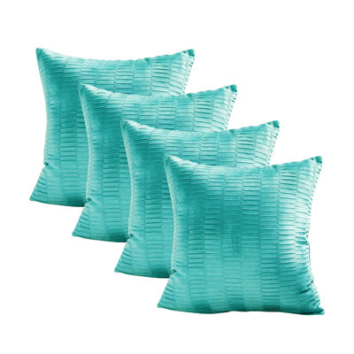 Velvet Pleated Throw Pillow Cover