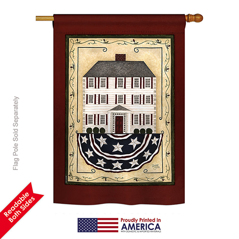 Polyester à 2 côtés 40 x 28 po drapeau maison