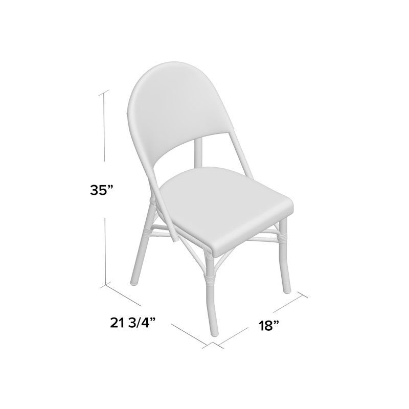 Chaise de terrasse empilable Nergizli, Blanc cassé