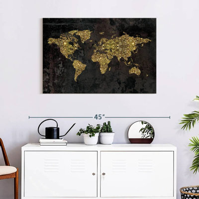 Carte du monde Aliaz Glitzy Gold