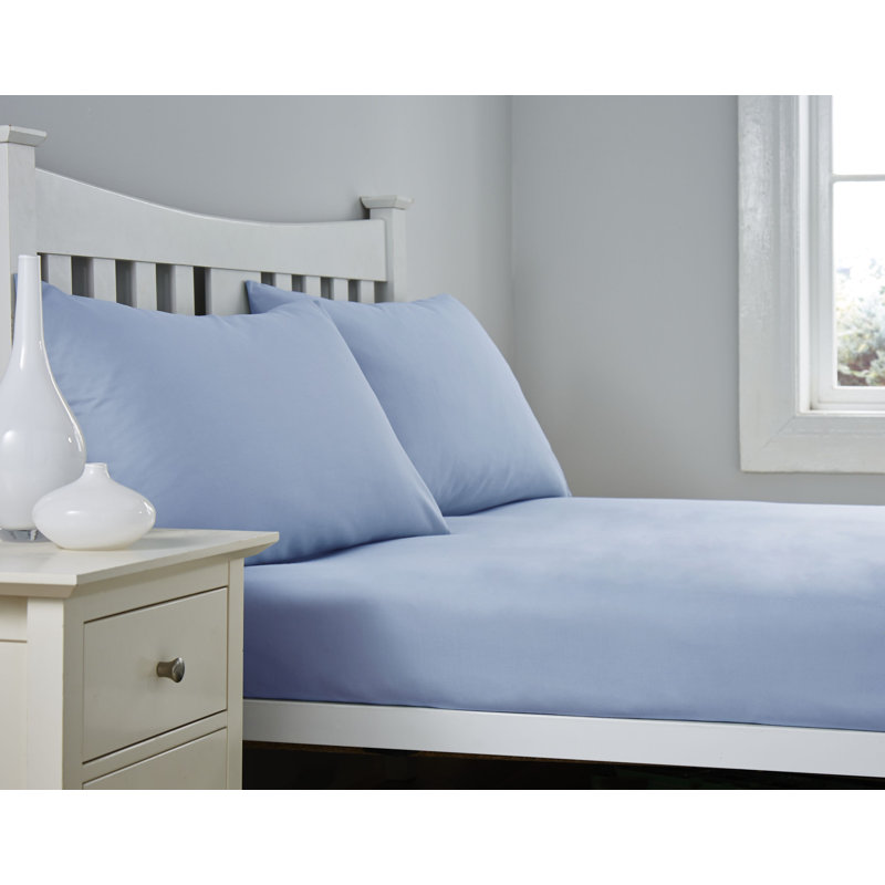 Fitted Sheet, Single, Cornflower