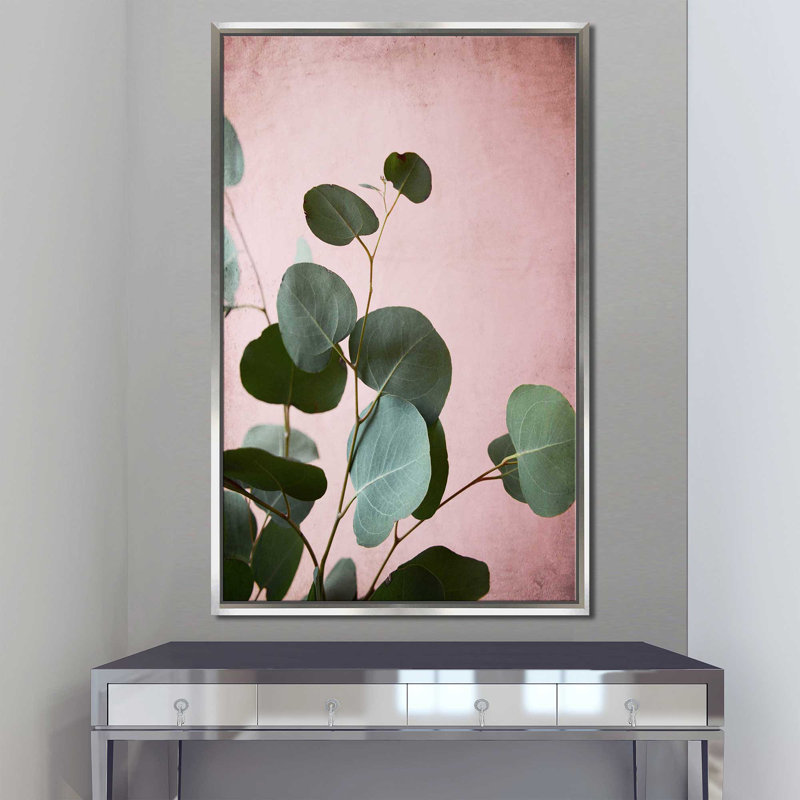 Sauge eucalyptus n ° 2 par Lupen Grainne - Peinture, Cadre flottant argent, H 51,5 po x l 31,5 po x P 2 po