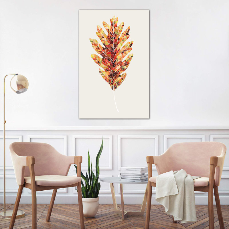 Fall Mosaic Leaf I 1 Piece Wrapped Canvas Painting, 152.5 cm H x 101.5 cm W