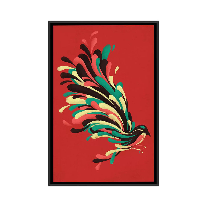 «Avian», reproduction d'art sur toile tendue, Toile avec cadre noir, Pas de tapis, H 48 po x l 32 po x P 1,5 po