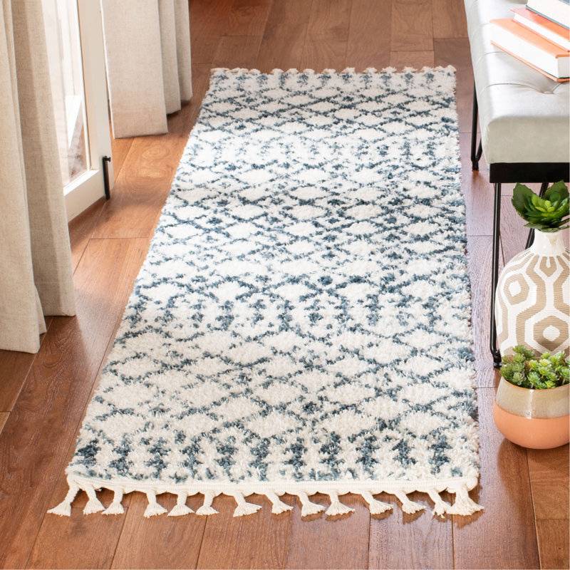 Tapis à poils longs Triplett, Tapis de couloir 2 pi 2 po x 6 pi