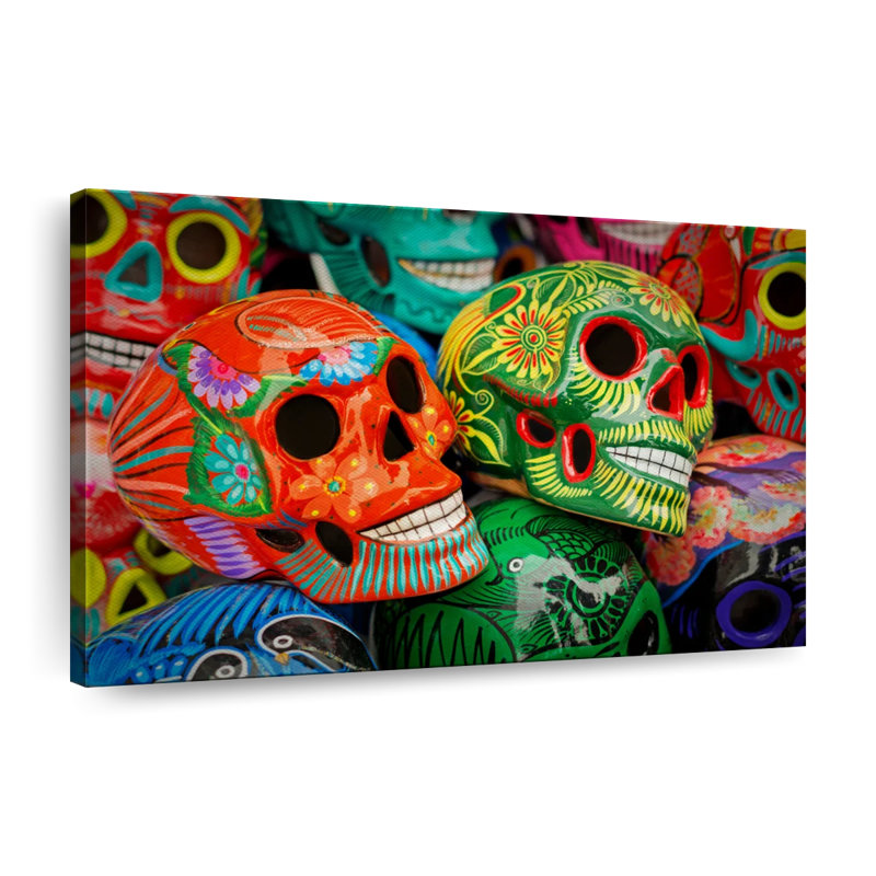 Impression sur toile Dia De Los Muertos, H 24 po x l 36 po x P 1,25 po