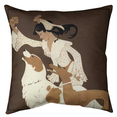 Coussin de sol à affiche pour chien rétro Auguste Roubille-standard