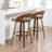 Modern 2-Piece Swivel Barstool Set In Warm Walnut-120155821