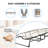 Alwyn Home Folding Bed With Mattress For Adults, Cot Rollaway Guest Bed With 4" Memory Foam Mattress & Solid Wood Slats, Twin Size Foldable Bed Fold Away Bed With Lockable Wheels For Space Saving