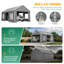 12 X 20 Ft Heavy Duty Carport Canopy Outdoor Garage With Roll-Up Doors And Mesh Windows
