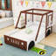 Lit plateforme simple en bois en forme de voiture