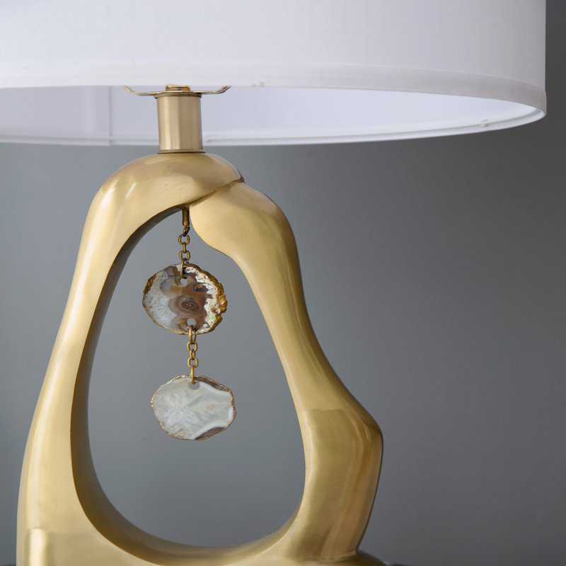 Lampe de table avec abat-jour tambour blanc