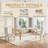 Luxurious Dining Table, 70” Dining Room Table, Rectangular Faux Marble Kitchen Table For Dining Room Family Gatherin-112290393-112290394-112291068