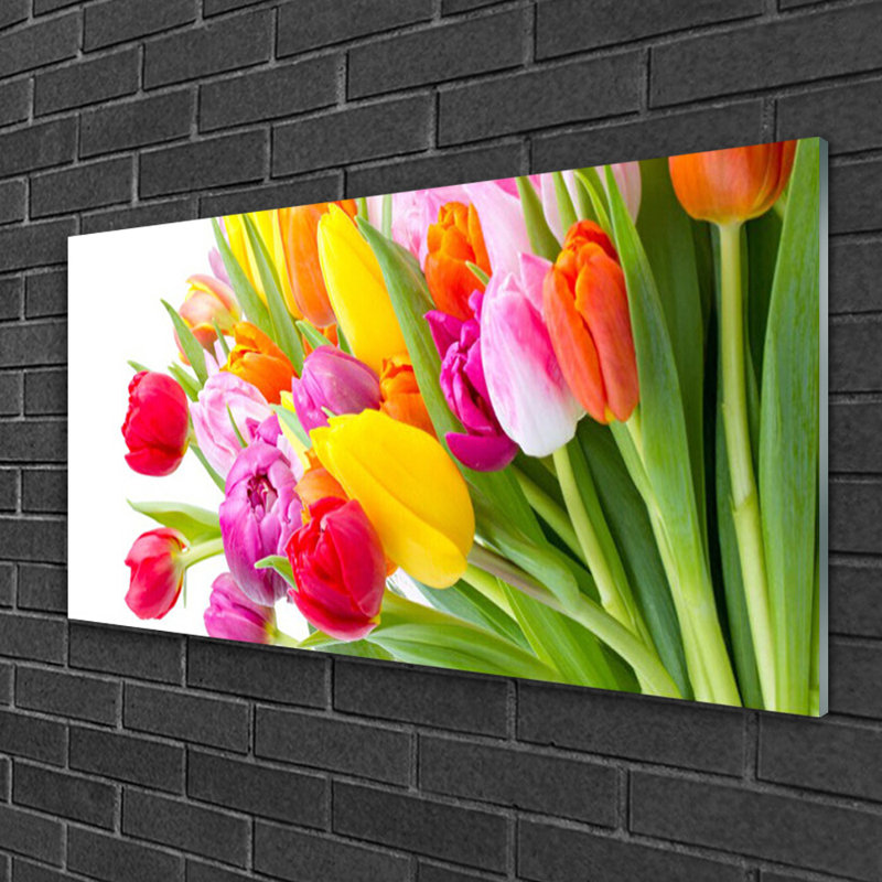 Floral Tulips - Unframed Photograph on Glass