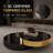 Modern Oversize 39.37' Round Coffee Table Set, Extendable Nesting Table Gold & Black Finish with Glass Top