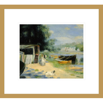 «View of Bougival» par Pierre-Auguste Renoir, impression giclée encadrée