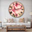 Rose rose, dessin aquarelle - horloge murale traditionnelle-36845675