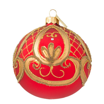 4'' Handmade Glass Plants & Flowers Ball Ornament