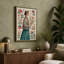 Woman in Botanical Frame Boho - Wrapped Canvas-1002260312-1002260313