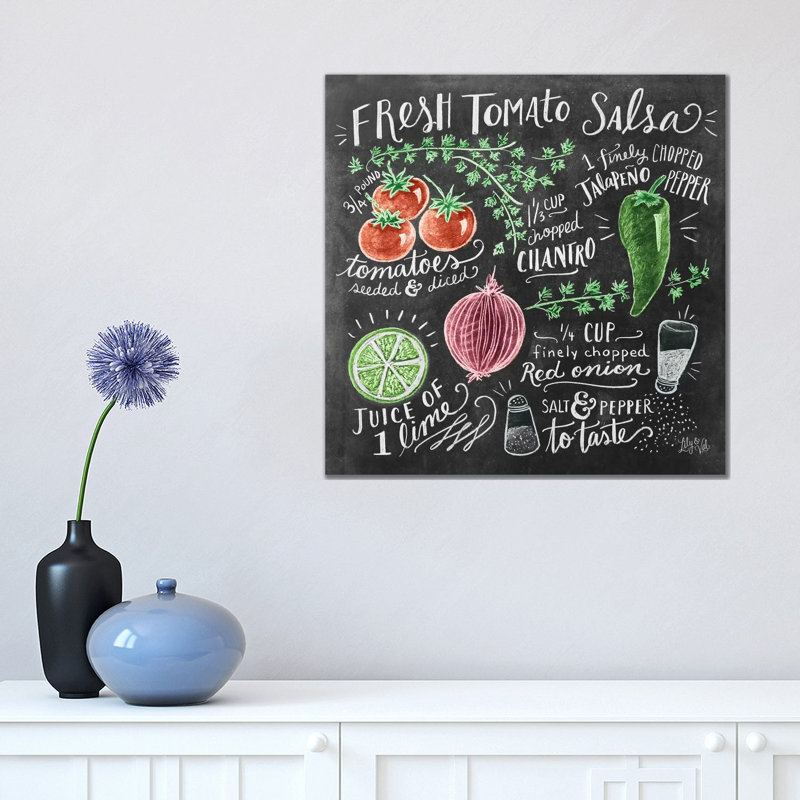 Fresh Tomato Salsa Recipe - Print on Canvas, Wrapped Canvas, 45.72cm H x 45.72cm W x 3.81cm D
