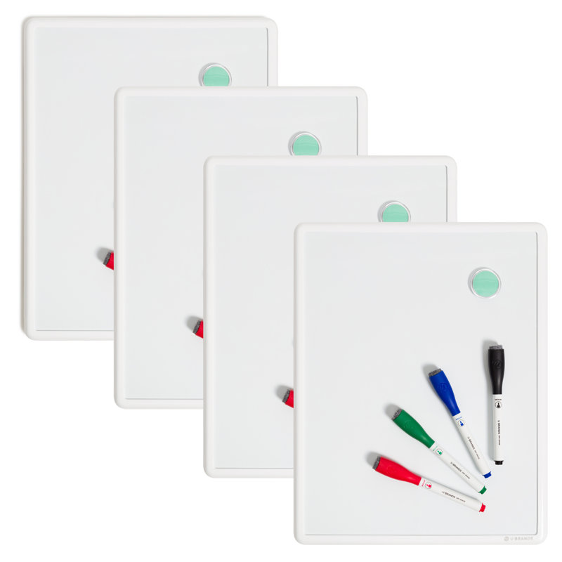 Tableau blanc magnétique autoportant, 14 po x 11 po
