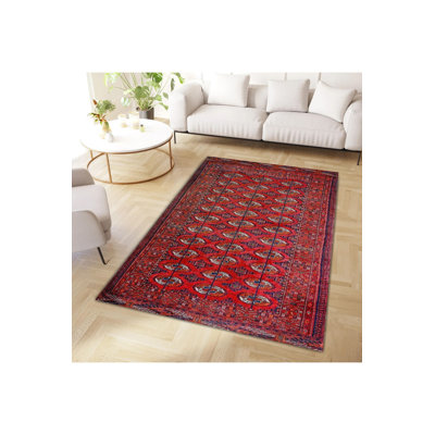 Tapis décoratif rétro bourgogne