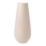 Villeroy & Boch - Manufacture Collier Sand, Tall Vase Carré, 4.5 x 10.5 in, Premium Porcelain, Beige