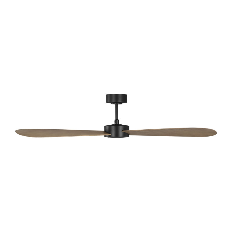 Visual Comfort Fan Paddle Smart 60 Indoor Ceiling Fan with Threaded Downrod, Oak ABS blades and Handheld Remote, Oak