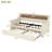 Twin Size Daybed With Trundle, Upholstered Daybed With Charging Station And LED Lights-1103415643