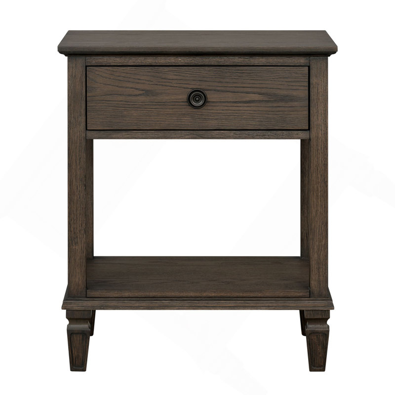 Table de chevet Victoria brun antique, Brun