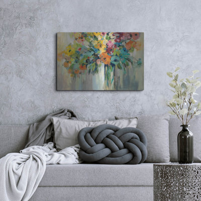 Luxe Metal Art 'Cloud Of Flowers' By Silvia Vassil " Cloud Of Flowers " by Silvia Vassileva