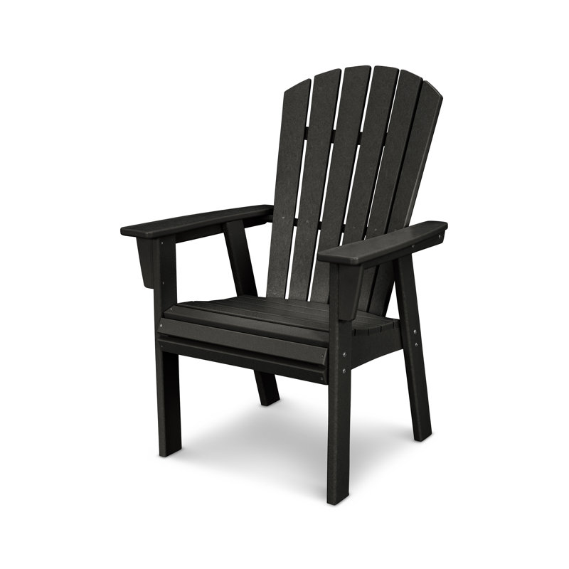 Chaise Adirondack POLYWOOD Nautical Curveback, Noir