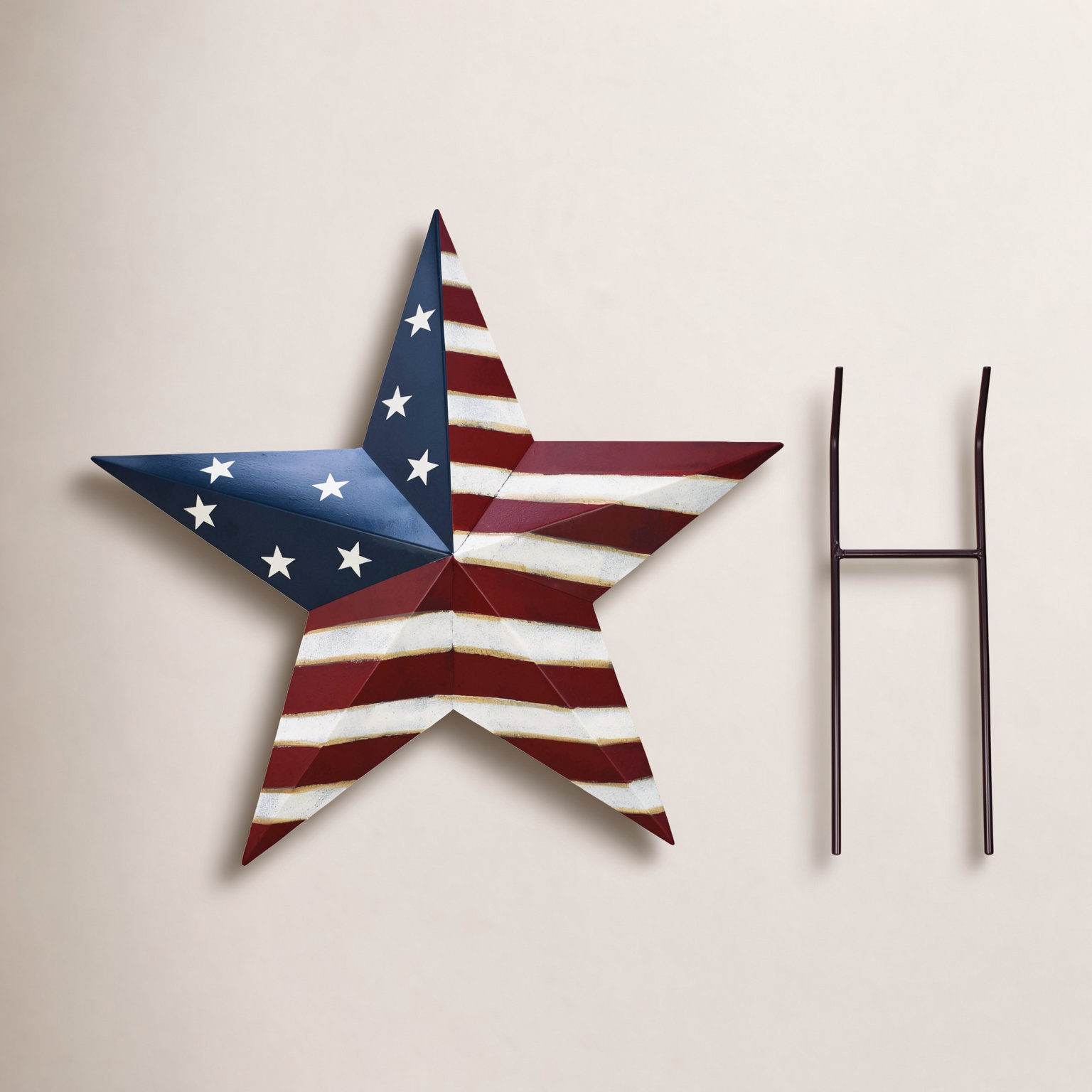 Patriotic Star Garden Stake