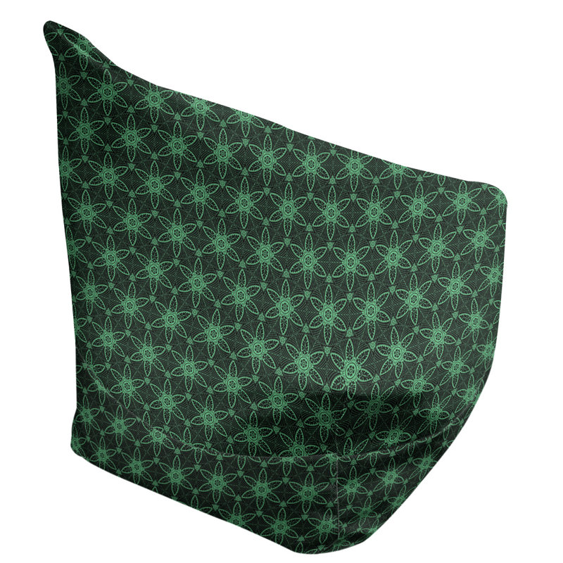 Fauteuil à billes et méridienne standard Leffel, H 120 po x l 31 po x P 60 po, Noir/vert, Pas de bourre